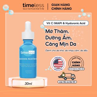  Serum Timeless Hyaluronic Acid + Vitamin C Cấp Ẩm Làm Đều Màu Và Dưỡng Trắng Da 
