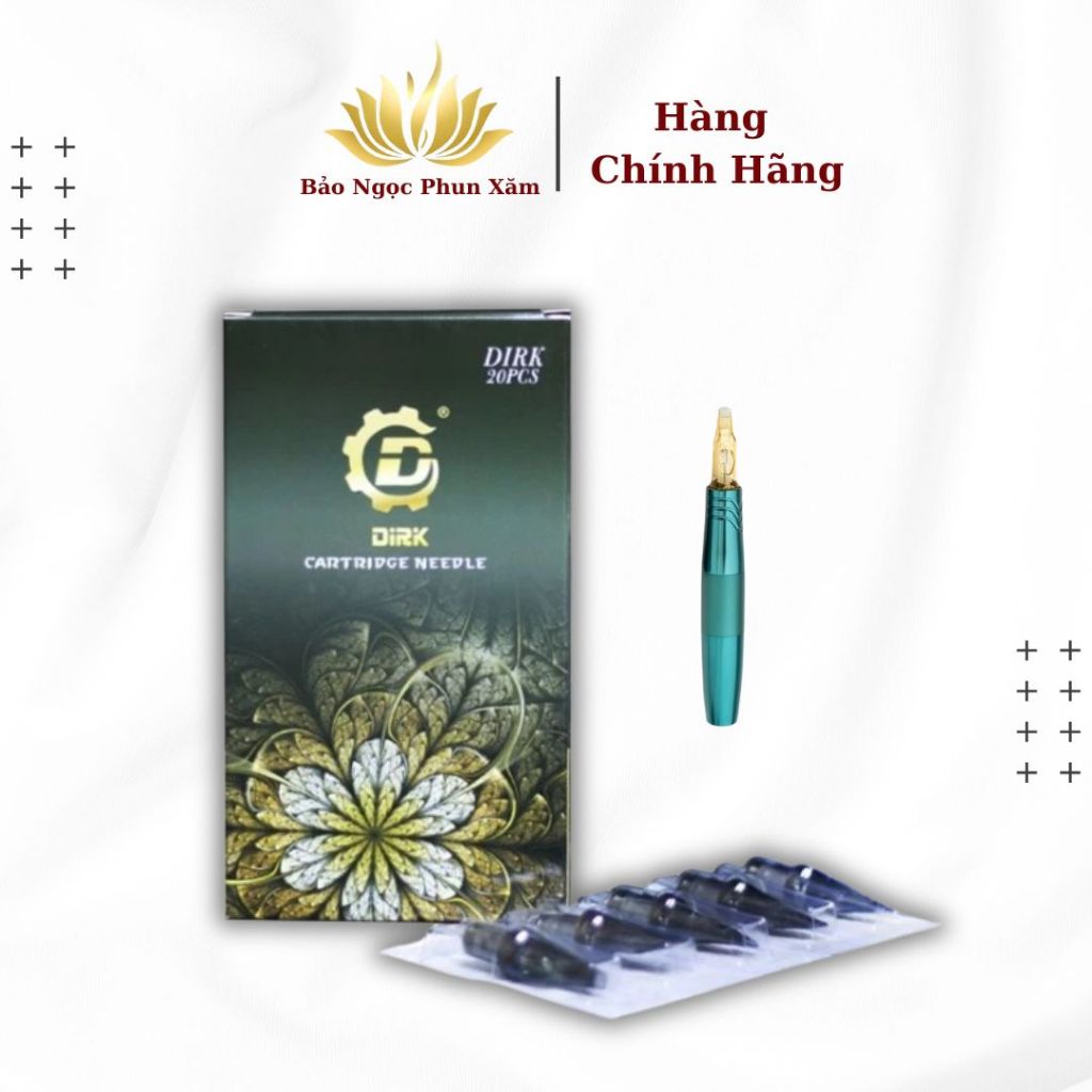 Kim xăm máy pen phun môi Dirk  kim phun xăm sắc bén,phun môi siêu nhanh,môi bong đậm Hộp 20 Cái