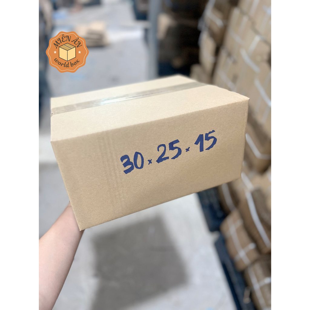 Combo 5 - Size 30x25x15 cm, Hộp giấy gói hàng thùng carton Giá rẻ tại xưởng Hegon, sl 5c