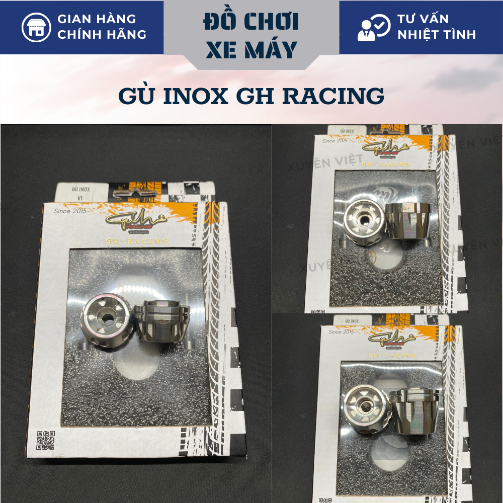 Gù Inox 304 GH Racing gắn AB/Vario, SH,...-xuyên việt