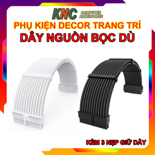  Bộ Dây Nguồn Nối Dài Bọc Dù ColorFul Mod Basic Màu Đen Kèm Lược Cố Định - Hàng Fullbox 