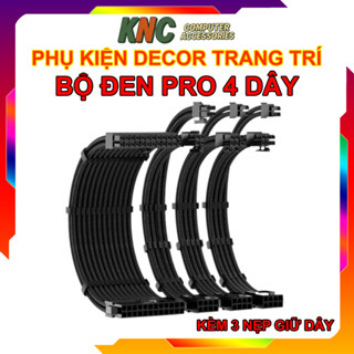 Bộ Dây Nguồn Nối Dài Bọc Dù ColorFul Mod Pro Màu Đen Có Kèm Lược Nẹp Cố Định - Hàng Fullbox 