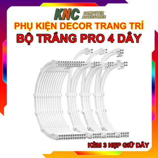  Bộ Dây Nguồn Nối Dài Bọc Dù ColorFul Mod Pro Màu Trắng Kèm Lược Nẹp Cố Định - Hàng Fullbox 