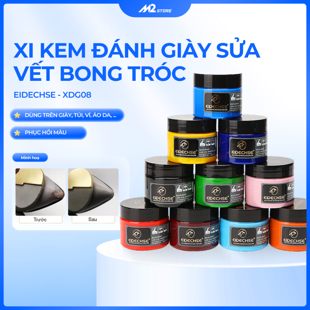 Xi kem đánh giày, chuyên sửa chữa vết bong tróc cho túi ví, áo da EIDECHSE (50ml) (XDG08)