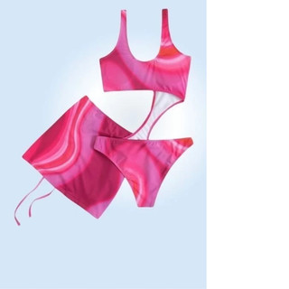  Bikini 3 mảnh đi biển sexy bộ đồ bơi nữ đẹp gợi cảm du lịch màu loang mẫu mới 2022 kiểu dáng Âu Mỹ  8914 DK12T201 K05 