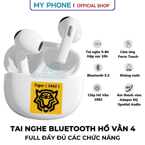 Tai Nghe Bluetooth Hổ Vằn 4 Bản 1562 Louda ANC, Bass Căng, Xuyên Âm Chống Ồn, Cảm Ứng Dock, Bản Lề Thép, Pin 8 Tiếng | BigBuy360 - bigbuy360.vn