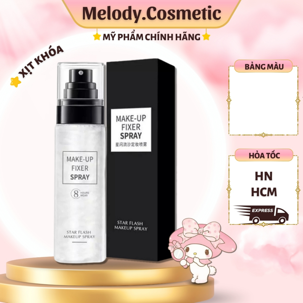 Xịt Khóa Makeup Fixer Spray Khoá Trang Điểm MELODY.COSMETIC Giữ Lớp Trang Điểm Lâu Trôi C132