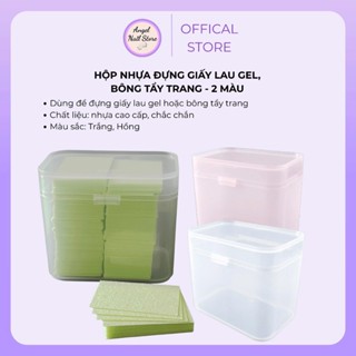  Hộp Nhựa Đựng Giấy Lau Gel và Bông Tẩy Trang 3 Màu - Tiện Lợi Chuyên Dụng Cho Làm Nail 