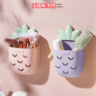  Giá Để Bàn Chải Đánh Răng Dán Tường Cốc Để Bàn Chải Nhà Tắm Hình Quả Dứa Dễ Thương 