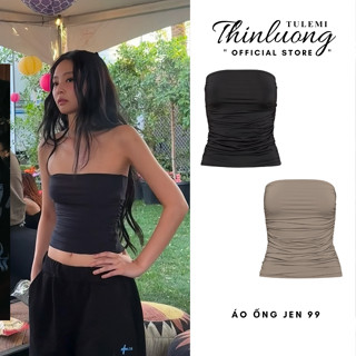 Áo ôm body dạng áo ống áo quây chất liệu thun ôm body xinh slay màu đen hồng nâu 1900