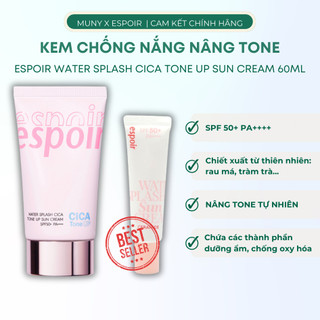  Kem Chống Nắng Nâng Tông Espoir Water Splash Cica Tone Up Sun Cream SPF50+ PA++ 60ml 