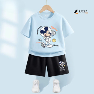 Bộ đồ cho bé trai in Mickey 2025 - Quần áo trẻ em nam size từ 15-40kg-  Loza Kids SB378 