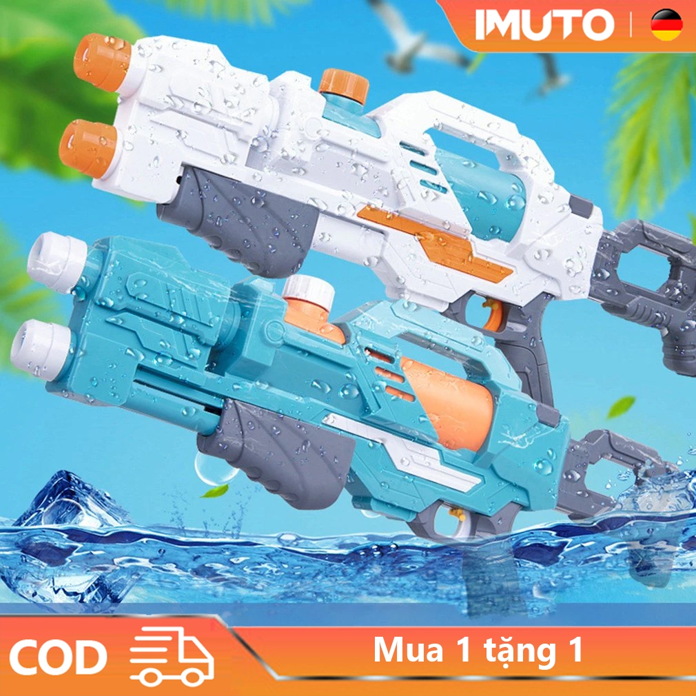 IMUTO Súng Nước Đồ Chơi Cho Bé Áp Lực Cỡ Lớn ,Bắn Xa 6-10m Cho Bé Thỏa Sức Vui Chơi