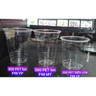  Lốc 50 ly nhựa PET đủ size 160ml 300ml 360ml 500ml 600ml 660ml 710ml ly kem cafe sinh tố dùng 1 lần.KHBT chọn 