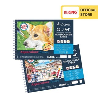 Sổ vẽ màu nước cao cấp KLONG A4+ 25 tờ 300GSM; MS: 782