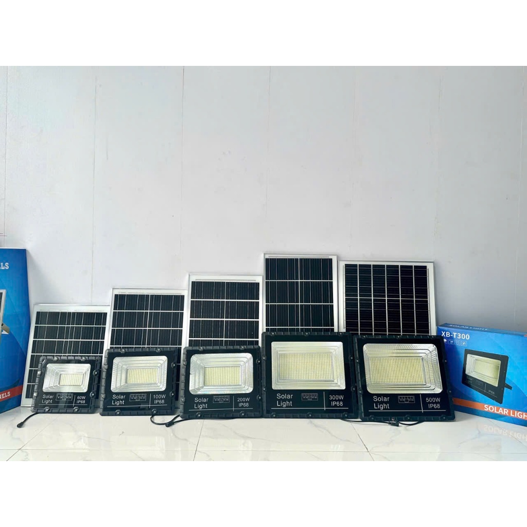 Đèn pha năng lượng mặt trời Solar Light trong nhà IP68 - 60w, 100W, 200W, 300W, 500W (loại 1)