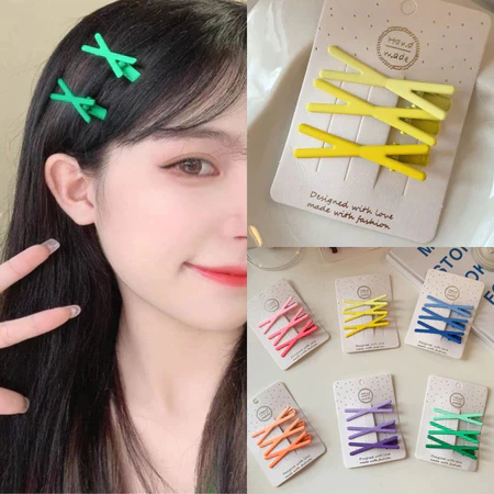 Balltest🎨Sweet Girls Khaki Series Hairpin Hairclips Headwear Accessory,Kẹp tóc 1K
