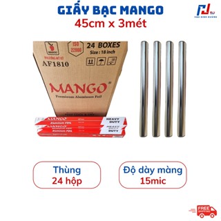  10 hộp Giấy bạc MANGO 45cm x 3mét Giấy bạc size nhỏ Độ dày 15mic 