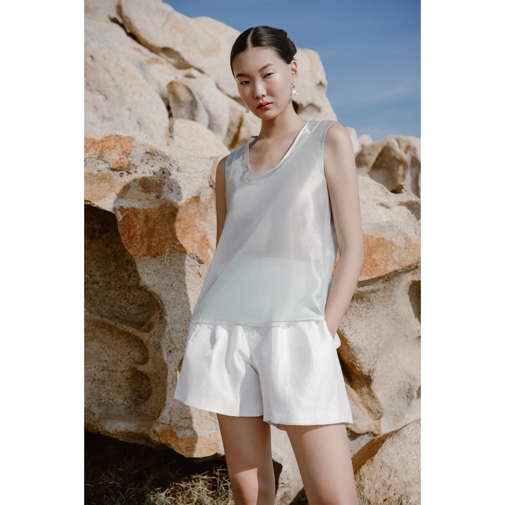 LAYERED ORGANZA TANK TOP - BST RESORT 2025 by DECEMBER CHRIS