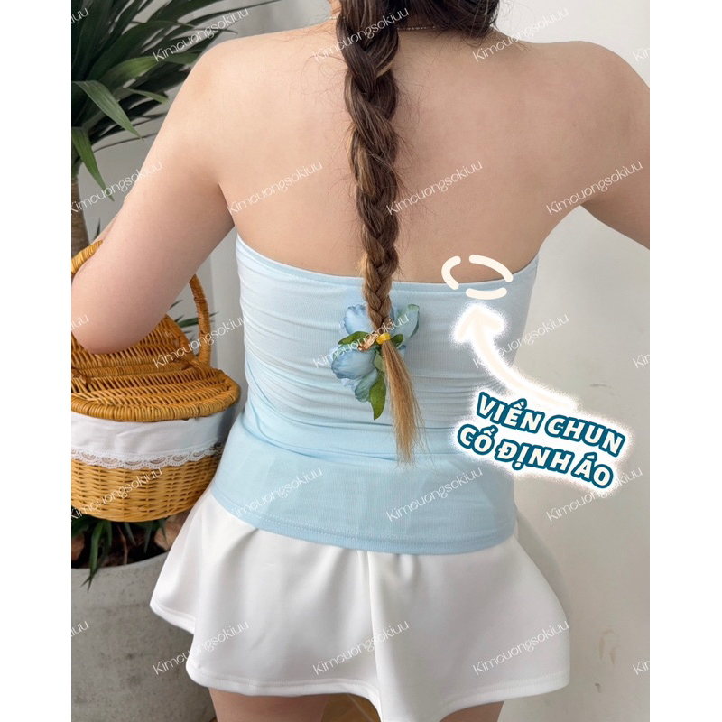 Punni Tube – Áo ống ôm thắt eo hai lớp vải kimcuongsokiuu | BigBuy360 - bigbuy360.vn