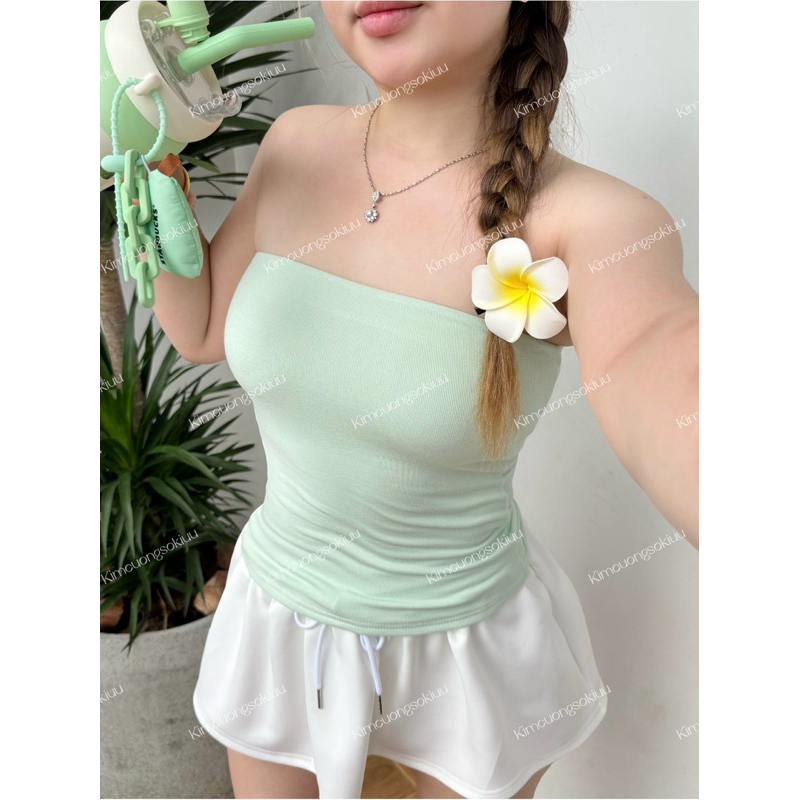 Punni Tube – Áo ống ôm thắt eo hai lớp vải kimcuongsokiuu | BigBuy360 - bigbuy360.vn