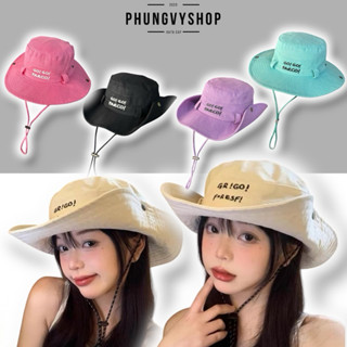 Mũ bucket tai bèo vành có nút bấm unisex nam nữ phungvyshop-nón /Bo CAO BỒI PATA & GO /