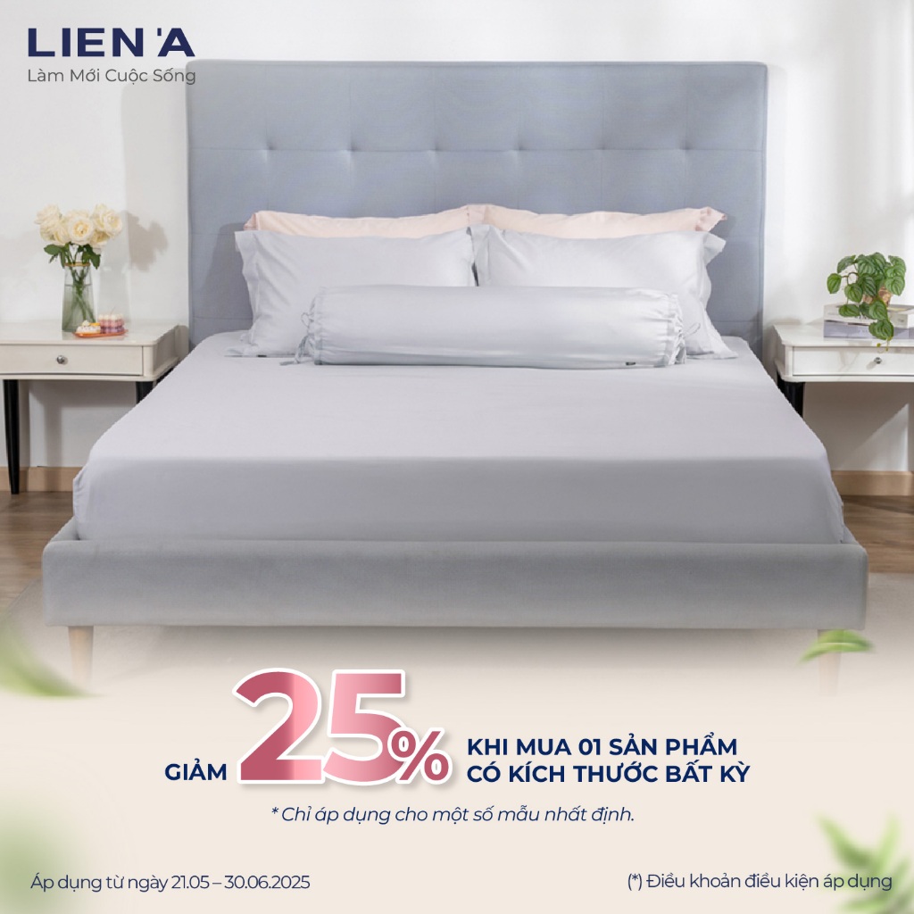 GIẢM 25% Ga Giường Lẻ & Vỏ Chăn OLIO Liên Á Cotton 60s, Drap Giường Đạt Chứng Nhận OEKO-TEX An Toàn 