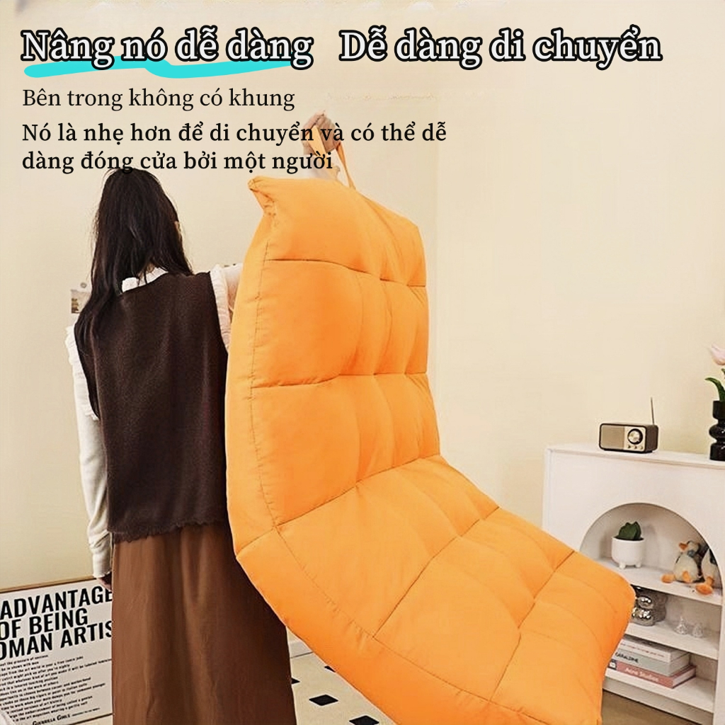 (Giao hàng trong ngày)Ghế lưng đơn Người Lười Sofa Ghế da giả có thể ngủ tatami , Phù Hợp Cho Phòng Khách Ban Công Phòng | BigBuy360 - bigbuy360.vn