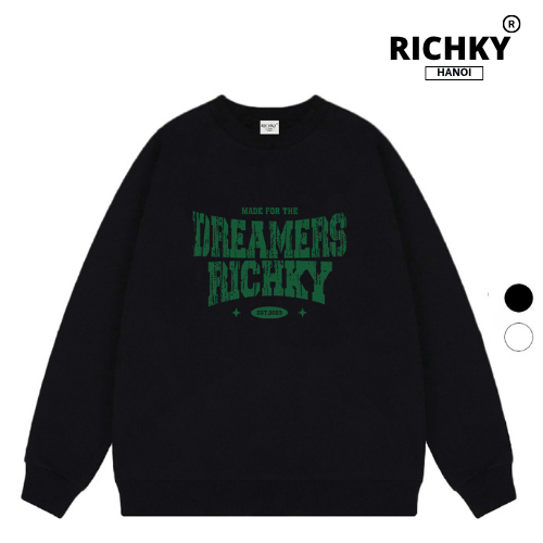 Áo Sweater Richky Hanoi Premium Nỉ Giấc Mơ Xanh Green Dreamers