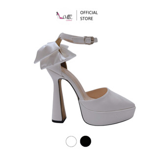 LOVIIECORNER GIÀY CAO GÓT CÔ DÂU - GIÀY CAO GÓT LOLITA BÍT MŨI ĐÚP CAO - GIÀY NỮ BÍT HẬU GẮN NƠ G231145