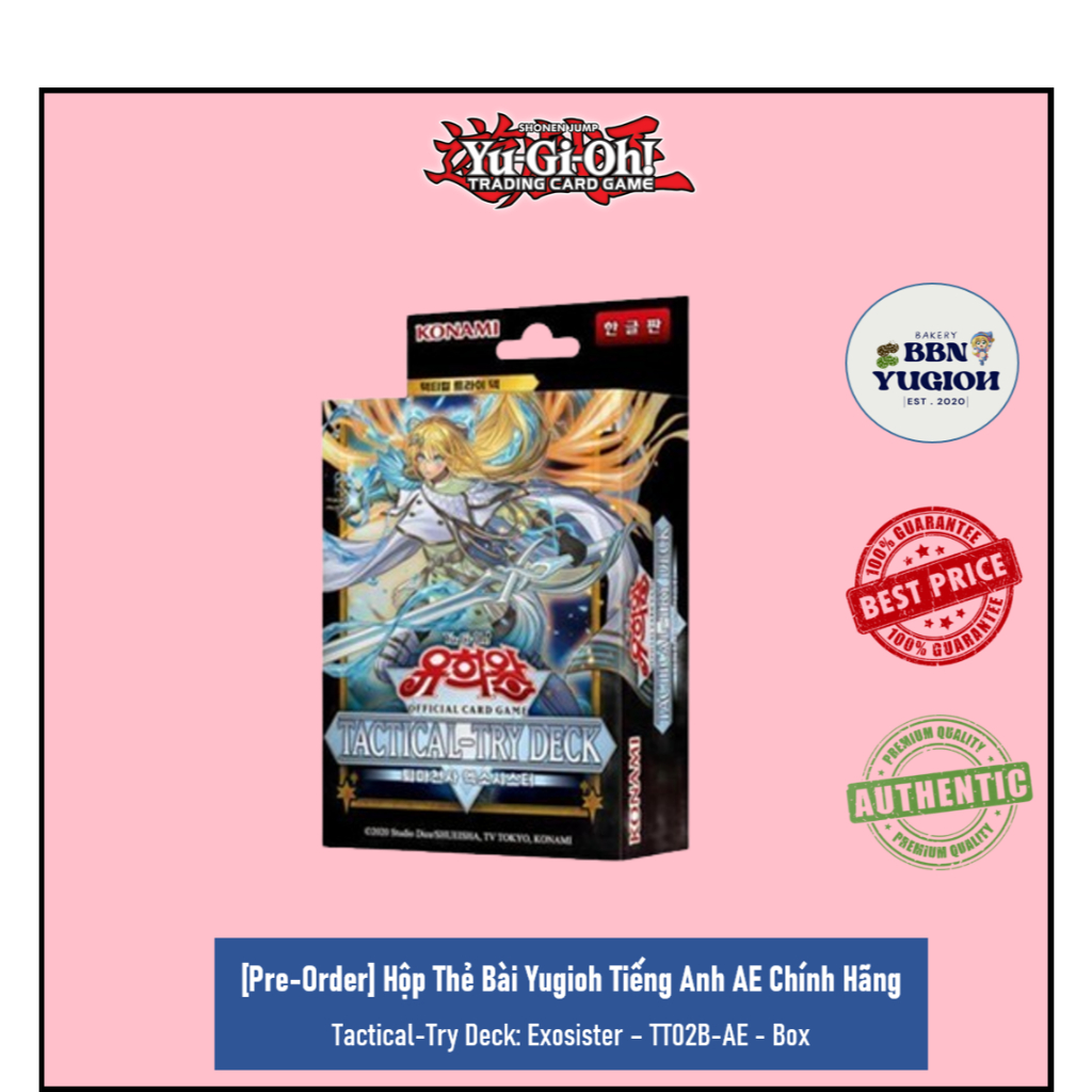 [PRE-ORDER] Hộp Thẻ Bài Yugioh Tiếng Anh AE: Tactical-Try Deck: Exorcist Angels Exosister - TT02B-AE
