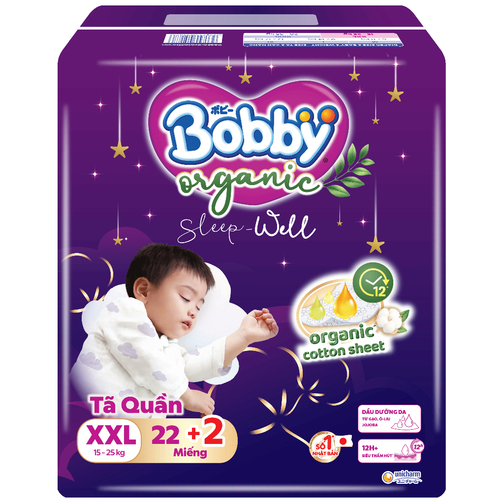 Bỉm quần Bobby ultra+/ Bobby Premium Soft/ Organic chính hãng đủ size