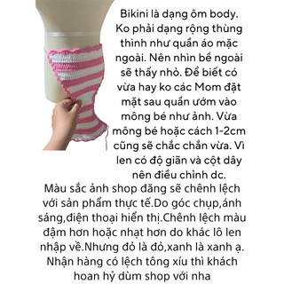 Bikini len handmade sò đỏ bé gái