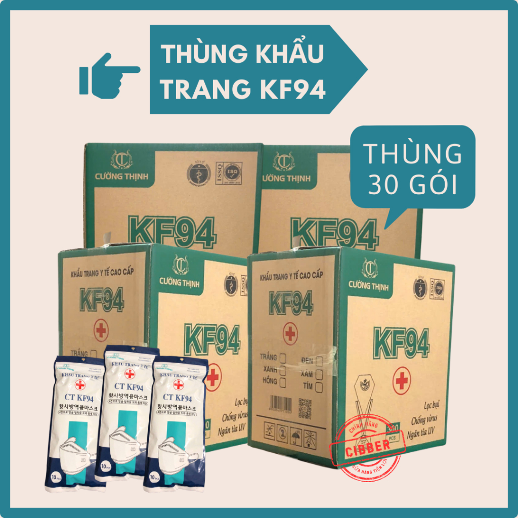 Thùng khẩu trang KF94  ( Thùng 30 gói )
