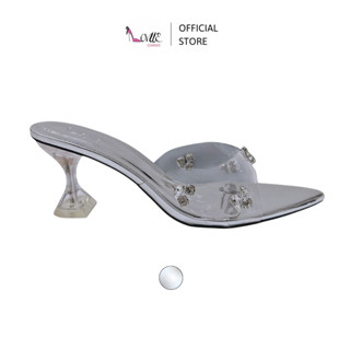  LOVIIECORNER DÉP CAO GÓT NỮ QUAI MICA ĐÍNH ĐÁ MŨI NHỌN - GUỐC NỮ THỜI TRANG GÓT TRONG SUỐT - D240802 