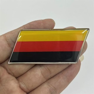 Tem Logo Nhôm hình lá Cờ nước Đức - GERMANY - Dán trang trí Ô tô xe máy laptop