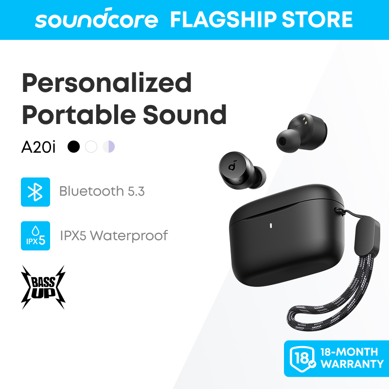 Soundcore by Anker A20i Tai Nghe Không Dây, Bluetooth 5.3, Âm Thanh Tùy Chỉnh, 28h Play, A3948