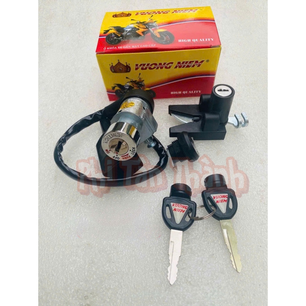 BỘ Ổ KHOÁ XE MAX NEO ( Trung Quốc ) - KHOÁ MÁY TRÊN ĐẦU ĐÈN