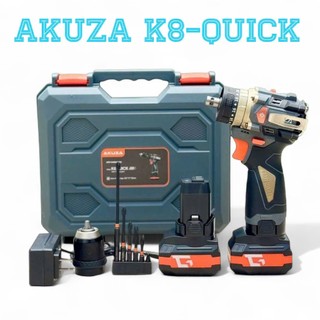  Máy Khoan Pin 16,8V AKUZA K8 Quick Không Chổi Than Đầu Kẹp  10mm 