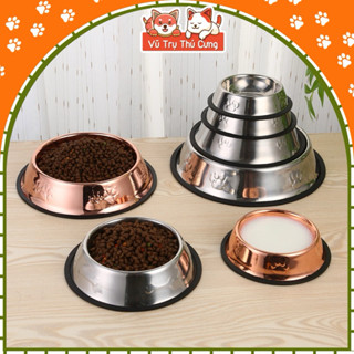  Bát ăn inox chống trượt cho Chó mèo Full size 