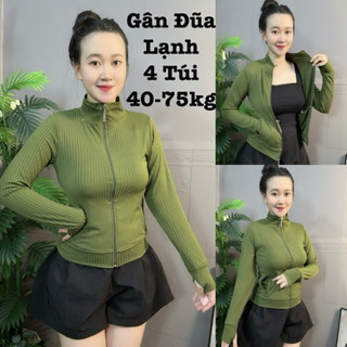 (40-72kg) ÁO KHOÁC ĐŨA LẠNH CỔ LỌ, Dáng Dài 4 Túi, Chất Thun GÂN ĐŨA LẠNH (MÃ LĐ6)