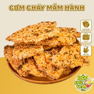 Cơm cháy mắm hành bếp chè thái - cơm cháy đáy nồi ngon giòn rụm - túi 200gr/500gr chai sốt gỏi thái