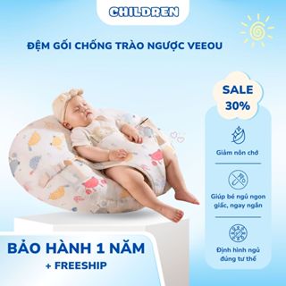  Gối chống trào ngược cho bé GUBEL Đệm chống sặc sữa cho bé 15 độ Gối định hình có đai chống giật mình | TH 05 