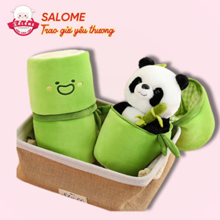 Gấu Bông Gấu Trúc Trong Ống Tre 25cm Dễ Thương Cute SALOME TPHCM, Thú Bông Panda Cây Trúc Ôm Ngủ