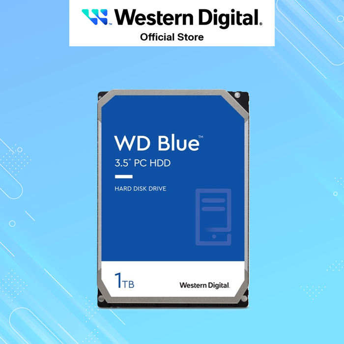 Ổ Cứng HDD Western Digital WD BLUE 1TB/64MB/5400rpm/3.5'' - WD10EZEX/ WD10EARZ
