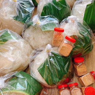  Combo 500g bánh tráng rìa phơi sương và muối tôm nhuyễn muối sặc - Bánh tráng Tây Ninh Nguỵệt Như 