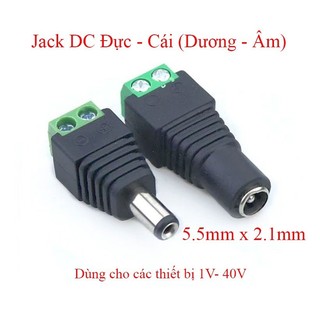 Jack nguồn DC đực và Jack DC cái (Loại vít vặn) Túi 100 Chiếc