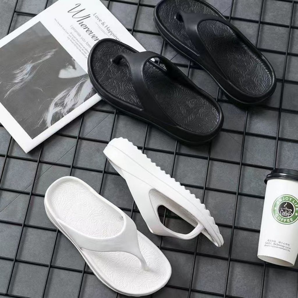 Cửa Hàng Dép Xinh Dép Tông Chiếc Lá Chạy Bộ Unisex, Dép Xỏ Ngón Nam Nữ Đế Cao 4cm Chống Trơn Trượt 35-44