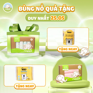 Combo 3 Hộp khăn sữa sợi tre Nappi Cao Cấp KT 30x30cm An Toàn Cho Bé (6 chiếc/hộp)