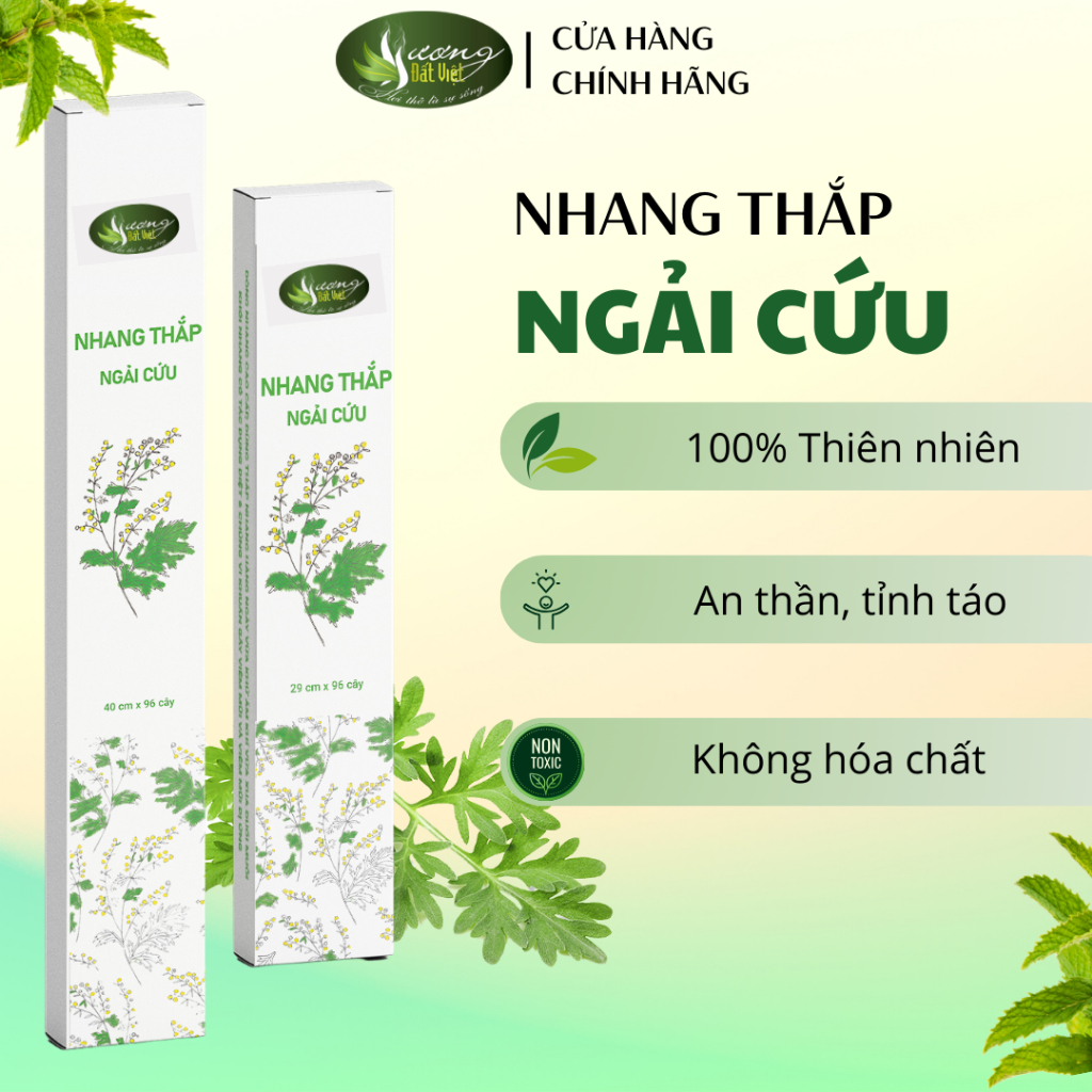 Nhang thắp Ngải cứu Hương Đất Việt - Từ Ngải Cứu tươi, Tẩy uế,Đuổi muỗi và côn trùng ,làm thơm phòng